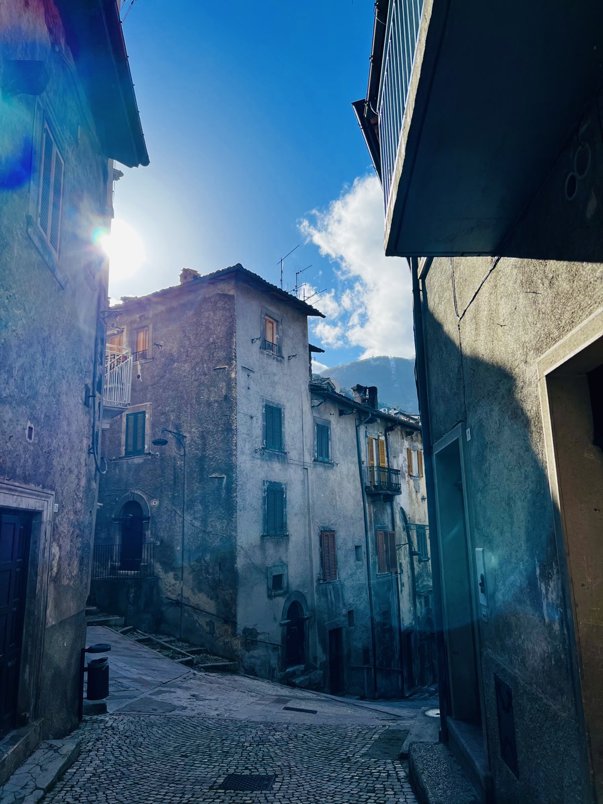 Tramonto sui tetti di Scanno, vista dal B&B La Dimora di d'Annunzio
